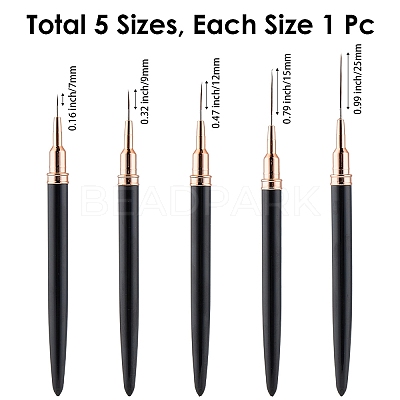 5Pcs Plastic Nail Art Line Brush AJEW-WH20816-069B-1