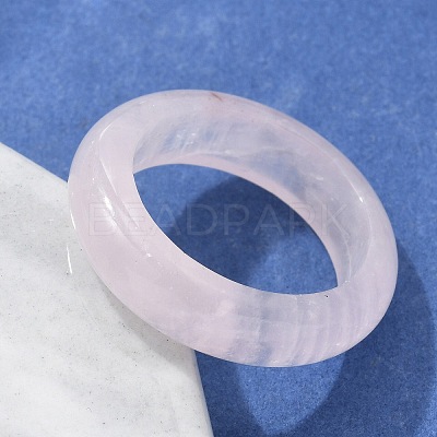 Natural Rose Quartz Plain Band Rings PW-WG25917-06-1