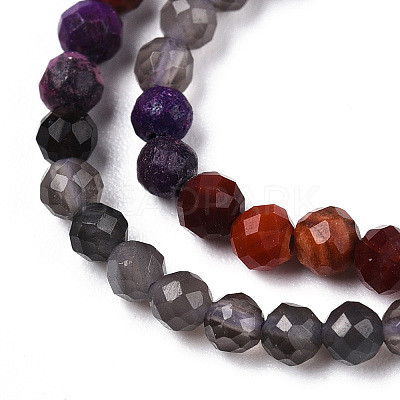 Natural Mixed Gemstone Beads Strands G-D080-A01-02-34-1