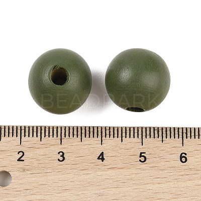 Wood European Beads WOOD-M014-01G-1