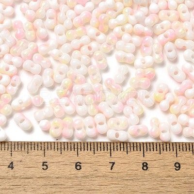 Two Tone Baking Paint Glass Seed Beads SEED-F005-01A-02-1