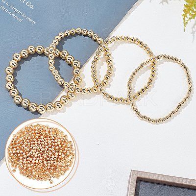 500Pcs Rack Plating Brass Beads KK-AN0001-07-1