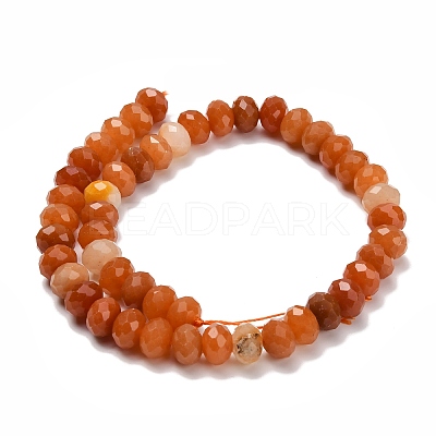 Natural Red Aventurine Beads Strands G-C259-A10-8x12mm-1