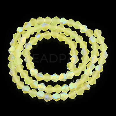 Imitate Austrian Crystal Bicone Frosted Glass Beads Strands LS-EGLA-A039-T2mm-MB21-1