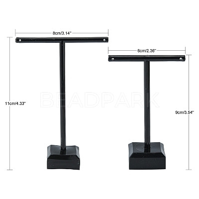 T Bar Organic Glass Earring Display Stand X-EDIS-G001-02-1
