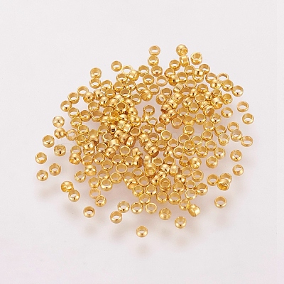 Brass Crimp Beads E002-G-NR-1