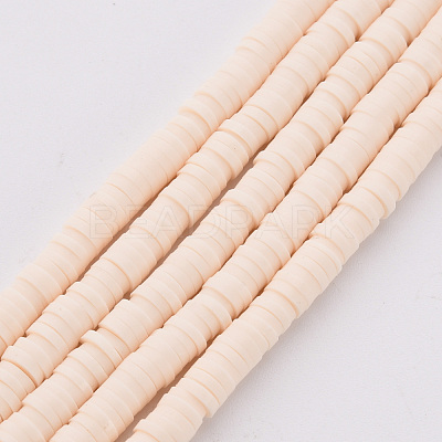 Handmade Polymer Clay Bead Strands CLAY-T002-4mm-76-1