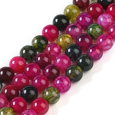 Natural Striped Agate/Banded Agate Beads Strands G-Z060-A01-A17-1