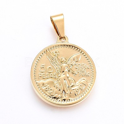 304 Stainless Steel Pendants STAS-H458-03G-1