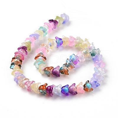 Transparent Glass Beads Strands LAMP-H061-01A-02-1