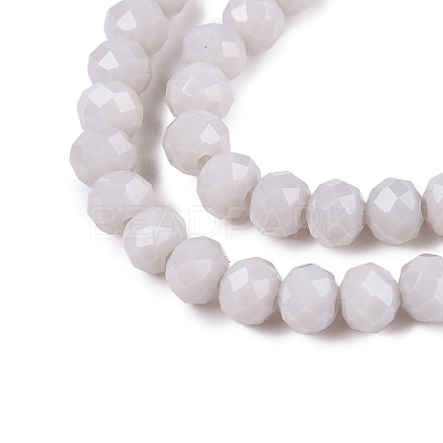 Opaque Solid Color Imitation Jade Glass Beads Strands EGLA-A044-P4mm-D19-1