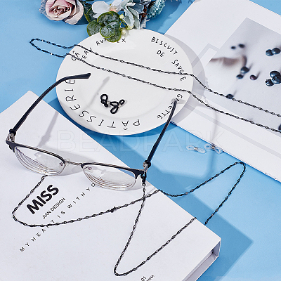 304 Stainless Steel Oval Link Chains Neck Eyeglass Chains FIND-BBC0003-91-1