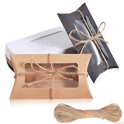 30Pcs 3 Colors Paper Pillow Candy Boxes CON-BBC0001-11-1