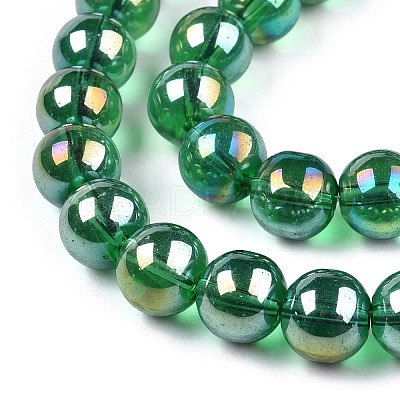Electroplate Transparent Glass Beads Strands LS-GLAA-T032-T8mm-AB21-1
