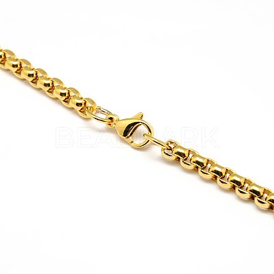 304 Stainless Steel Venetian Chain Box Chain Necklace Making STAS-A028-N031-A-1