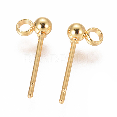 304 Stainless Steel Ear Stud Components STAS-I120-16A-G-1