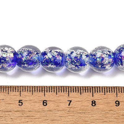 Handmade Dichroic Foil Glass Beads Strands DICH-U001-06A-1