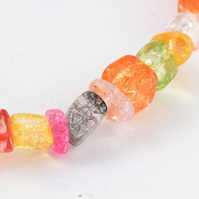 Natural Mixed Stone Beaded Stretch Kids Bracelets BJEW-JB02064-01-1