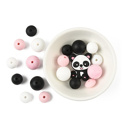 40Pcs 10 Styles Silicone Beads SIL-FS0001-27C-1