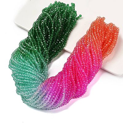 Transparent Painted Glass Beads Strands DGLA-A034-T3mm-A03-1