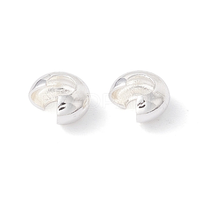 Brass Crimp Beads Covers KK-P219-05B-S-1
