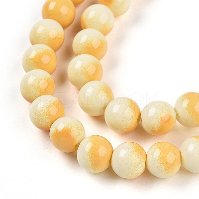 Baking Paint Glass Beads X1-DGLA-N012-8mm-03-1
