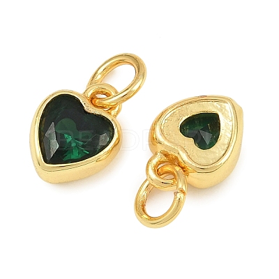 Brass Pave Cubic Zirconia Charms CU-CBA3D67-09G-05-1