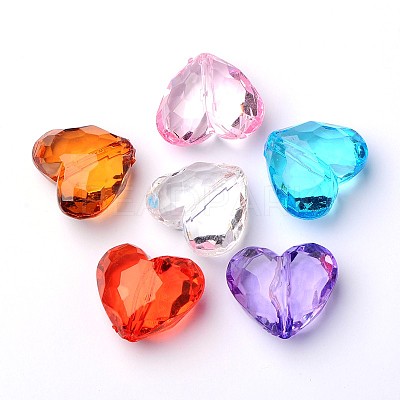 Transparent Acrylic Beads PL318Y-1
