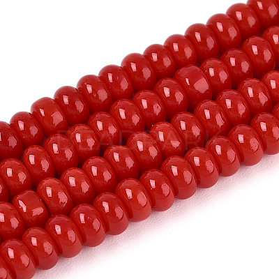 Opaque Spray Painted Glass Beads GLAA-ZX008-4mm-18N-1