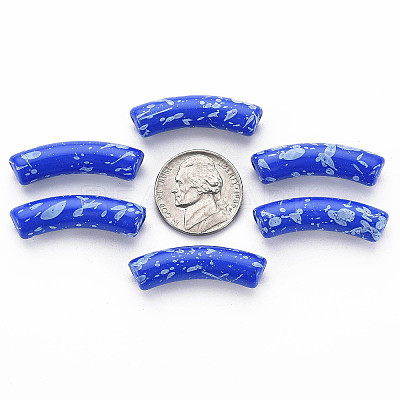 Opaque Spray Painted Acrylic Beads X1-MACR-S372-002F-B02-1