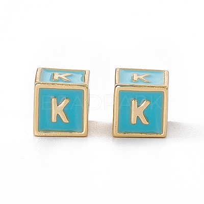 Rack Plating Brass Enamel Beads KK-B060-04G-06K-1