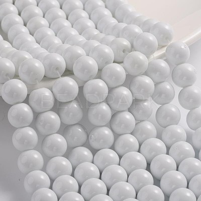Painted Glass Bead Strands DGLA-S071-10mm-01-1