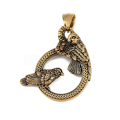 Hand Polished 304 Stainless Steel Pendants STAS-V012-03AG-1
