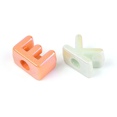 Luminous & UV Plating Opaque Acrylic European Beads PACR-T017-11M-1
