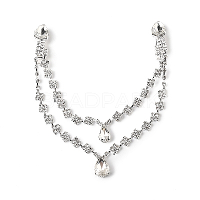 Alloy Rhinestone Hair Chain OHAR-M044-02B-S-1