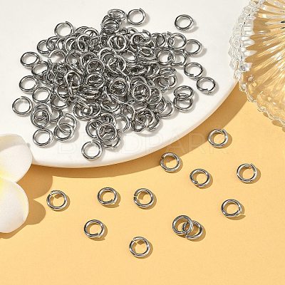 Tarnish Resistant 304 Stainless Steel Open Jump Rings STAS-R065-42-1