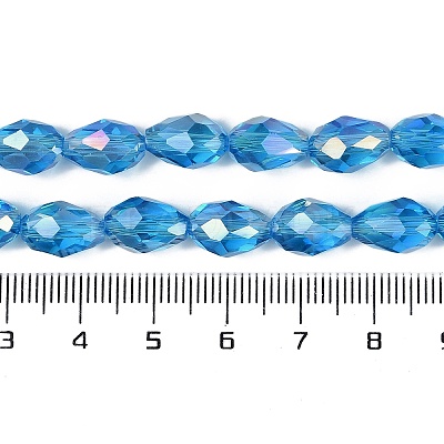 Transparent Electroplate Glass Beads Strands LS-EGLA-N013-T10mm-B17-1