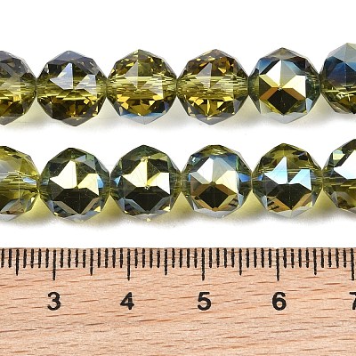 Transparent Electroplate Glass Beads Strands EGLA-N002-34C-B16-1
