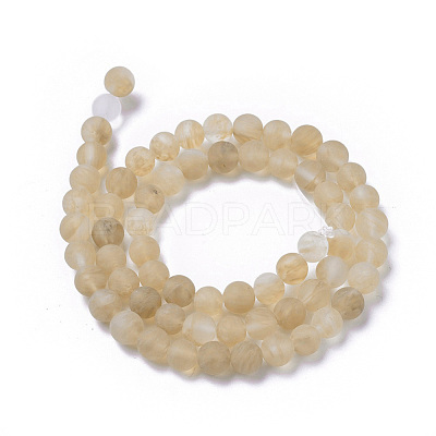 Coffee Watermelon Stone Glass Beads Strands G-D687-4mm-1