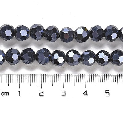 Electroplate Opaque Glass Beads Strands EGLA-A035-P8mm-A18-1