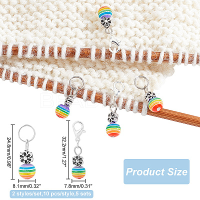 100 Charms of 5pcs Alloy Flower with Resin Beaded Cluster Dangle Wine Glass Charms AJEW-AR0001-47-1