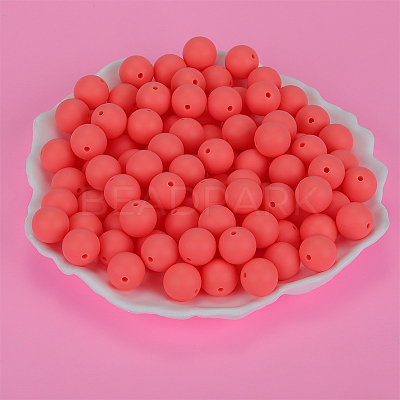 Round Silicone Focal Beads SI-JX0046A-107-1