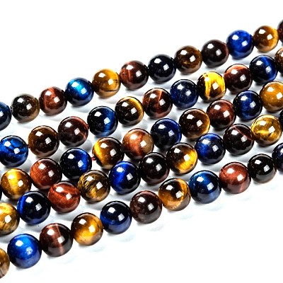 Natural Tiger Eye Beads Strands G-F173-14-8mm-1