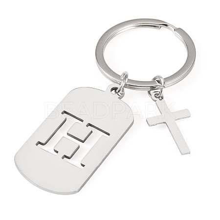 1Pc Stainless Steel Keychains KEYC-TADJ0001-08H-1
