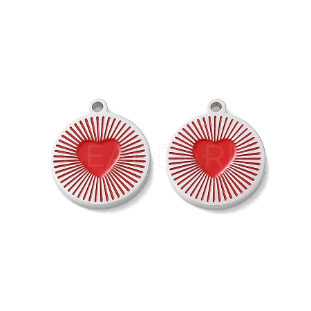 304 Stainless Steel Enamel Charms STAS-M102-23P-01-1