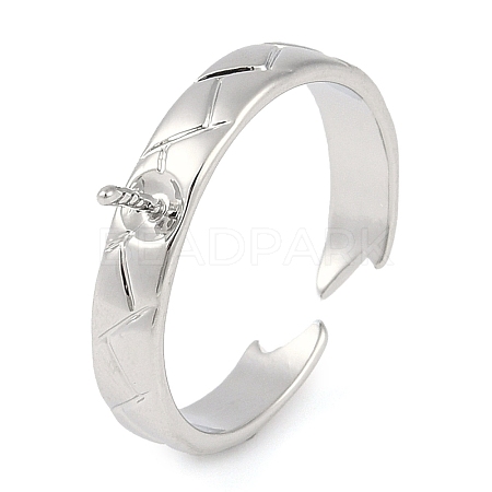 Brass Cuff Finger Ring Settings KK-L219-15E-P-1