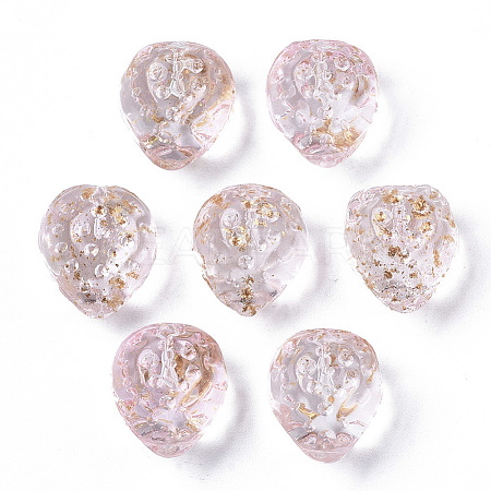 Transparent Spray Painted Glass Beads LS-GLAA-R215-01-B04-1