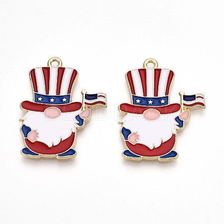 Alloy Enamel Pendants ENAM-T022-01F-1