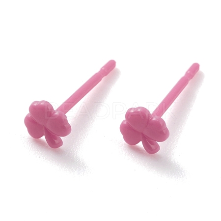 Eco-Friendly Plastic Stud Earrings EJEW-H120-04A-01-1