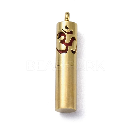 Ion Plating(IP) Openable 304 Stainless Steel Perfume Bottle Pendants STAS-D097-11G-1